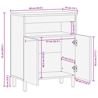 Thumbnail for Sideboard Schwarz 60x33x75 cm Holzwerkstoff