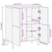 Thumbnail for Sideboard Schwarz 60x33x75 cm Holzwerkstoff
