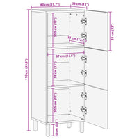 Thumbnail for Highboard Schwarz 40x33x110 cm Holzwerkstoff