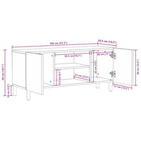 Thumbnail for TV-Schrank Schwarz 105x33,5x46 cm Raues Mangoholz