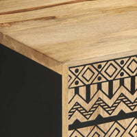 Thumbnail for TV-Schrank Schwarz 105x33,5x46 cm Raues Mangoholz