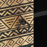 Thumbnail for TV-Schrank Schwarz 105x33,5x46 cm Raues Mangoholz