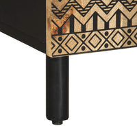 Thumbnail for TV-Schrank Schwarz 105x33,5x46 cm Raues Mangoholz