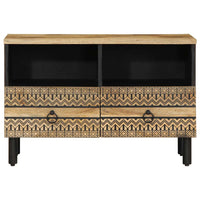 Thumbnail for TV-Schrank Schwarz 70x33,5x46 cm Raues Mangoholz