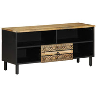 Thumbnail for TV-Schrank Schwarz 100x33,5x46 cm Raues Mangoholz