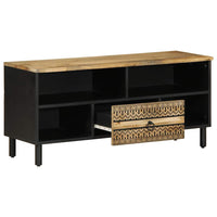 Thumbnail for TV-Schrank Schwarz 100x33,5x46 cm Raues Mangoholz