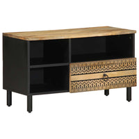 Thumbnail for TV-Schrank Schwarz 80x33,5x46 cm Raues Mangoholz
