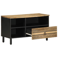 Thumbnail for TV-Schrank Schwarz 80x33,5x46 cm Raues Mangoholz