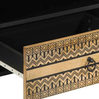 Thumbnail for TV-Schrank Schwarz 80x33,5x46 cm Raues Mangoholz