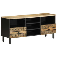Thumbnail for TV-Schrank Schwarz 100x33,5x46 cm Raues Mangoholz