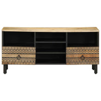 Thumbnail for TV-Schrank Schwarz 100x33,5x46 cm Raues Mangoholz