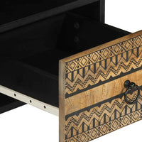 Thumbnail for TV-Schrank Schwarz 100x33,5x46 cm Raues Mangoholz