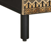 Thumbnail for TV-Schrank Schwarz 100x33,5x46 cm Raues Mangoholz