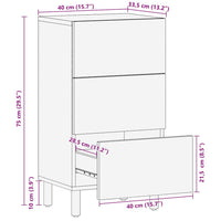 Thumbnail for Sideboard 40x33,5x75 cm Raues Mangoholz