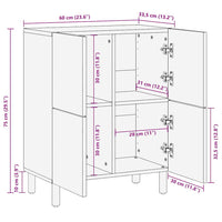 Thumbnail for Sideboard 60x33,5x75 cm Raues Mangoholz