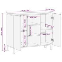 Thumbnail for Sideboard 90x33,5x75 cm Raues Mangoholz
