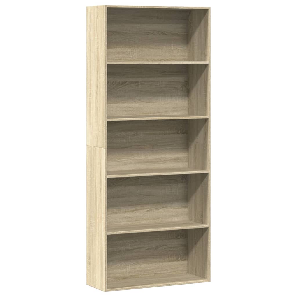 Bücherregal Sonoma-Eiche 80x30x189 cm Holzwerkstoff