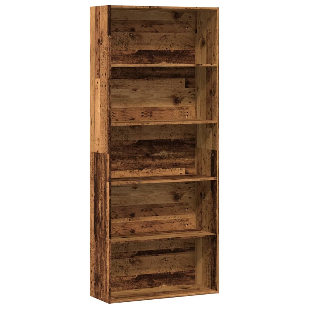 Bücherregal Altholz-Optik 80x30x189 cm Holzwerkstoff