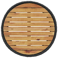 Thumbnail for Gartensofa mit Tisch und Kissen Halbrund Schwarz Poly-Rattan