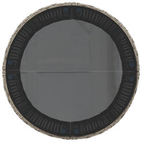 Thumbnail for Gartensofa mit Tisch und Kissen Rund Grau Poly Rattan