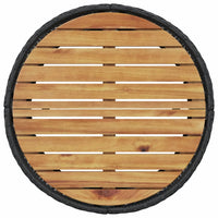 Thumbnail for Gartensofa mit Tisch und Kissen Rund Schwarz Poly-Rattan