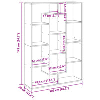 Thumbnail for Bücherregal Altholz-Optik 102x29x143 cm Holzwerkstoff