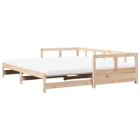Thumbnail for Tagesbett Ausziehbar mit Matratzen 90x200 cm Massivholz Kiefer