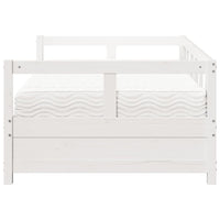 Thumbnail for Tagesbett mit Matratze Weiß 90x200 cm Massivholz Kiefer