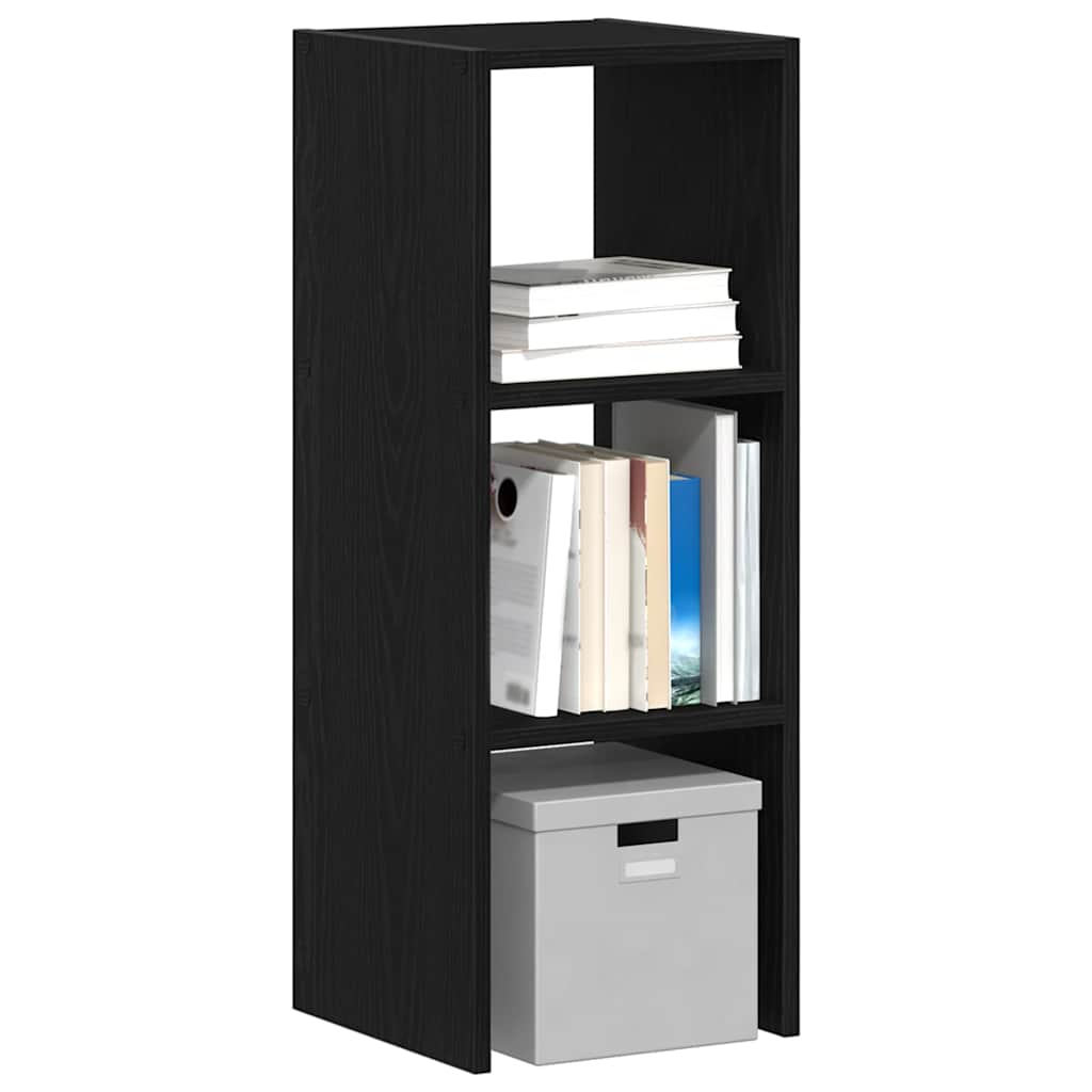 Bücherregal Stapelbar Schwarz Eichen-Optik 30x30x80 cm