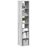 Thumbnail for Bücherregale 2 Stk. Stapelbar Grau Sonoma 30x30x80 cm