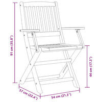 Thumbnail for 7-tlg. Garten-Essgruppe 180x90x75 cm Massivholz Akazie