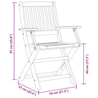 Thumbnail for 9-tlg. Garten-Essgruppe 180x90x75 cm Massivholz Akazie