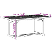 Thumbnail for 9-tlg. Garten-Essgruppe 180x90x75 cm Massivholz Akazie