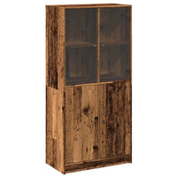 Thumbnail for Highboard mit Türen Altholz-Optik 68x37x142 cm Holzwerkstoff
