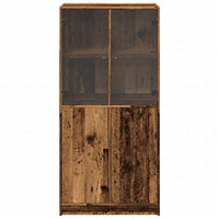 Thumbnail for Highboard mit Türen Altholz-Optik 68x37x142 cm Holzwerkstoff