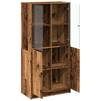 Thumbnail for Highboard mit Türen Altholz-Optik 68x37x142 cm Holzwerkstoff