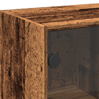 Thumbnail for Highboard mit Türen Altholz-Optik 68x37x142 cm Holzwerkstoff