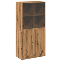 Thumbnail for Highboard mit Türen Artisan-Eiche 68x37x142 cm Holzwerkstoff