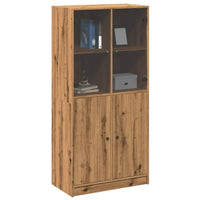 Thumbnail for Highboard mit Türen Artisan-Eiche 68x37x142 cm Holzwerkstoff