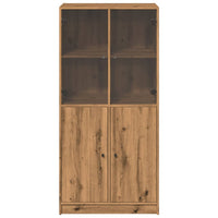 Thumbnail for Highboard mit Türen Artisan-Eiche 68x37x142 cm Holzwerkstoff