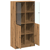 Thumbnail for Highboard mit Türen Artisan-Eiche 68x37x142 cm Holzwerkstoff