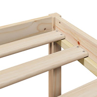 Thumbnail for Massivholzbett mit Regal ohne Matratze 120x190 cm Kiefer