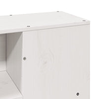 Thumbnail for Massivholzbett mit Regal ohne Matratze Weiß 140x200 cm Kiefer