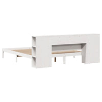 Thumbnail for Massivholzbett mit Regal ohne Matratze Weiß 180x200 cm Kiefer