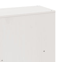 Thumbnail for Massivholzbett mit Regal ohne Matratze Weiß 200x200 cm Kiefer