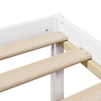 Thumbnail for Massivholzbett mit Regal ohne Matratze Weiß 200x200 cm Kiefer