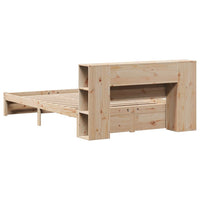 Thumbnail for Bücherregalbett ohne Matratze 120x200 cm Massivholz Kiefer