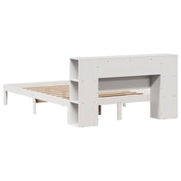Thumbnail for Massivholzbett mit Regal ohne Matratze Weiß 140x190 cm Kiefer