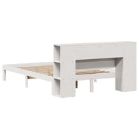 Thumbnail for Massivholzbett mit Regal ohne Matratze Weiß 150x200 cm Kiefer