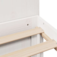 Thumbnail for Massivholzbett mit Regal ohne Matratze Weiß 150x200 cm Kiefer